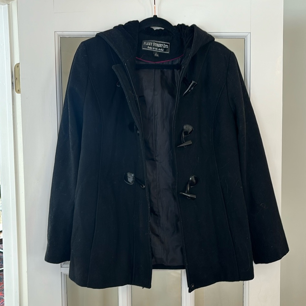 Fleet Street LTD. Black peacoat medium